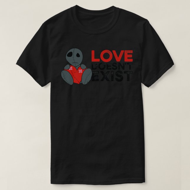 Camiseta Love Doesn't ExistEmo clothes Emocore Goth Doll Em (Frente do Design)