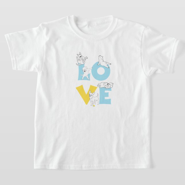 Camiseta love dog (Postura )
