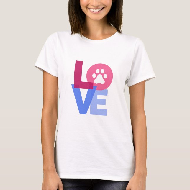 Camiseta LOVE Dog Paw (Frente)