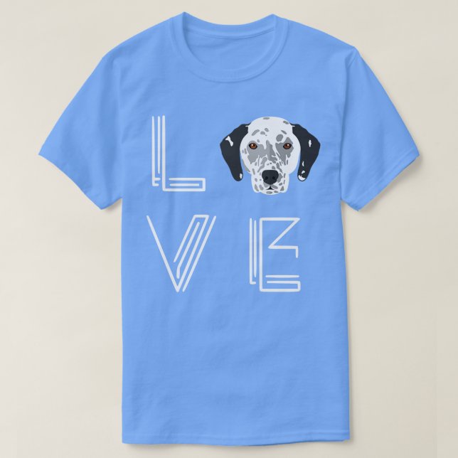 Camiseta Love Dogs Dalmatian (Frente do Design)
