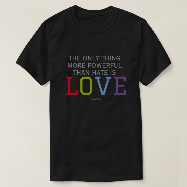 Camiseta LOVE (double sided) (dark) - A MisterP Shirt (Frente do Design)