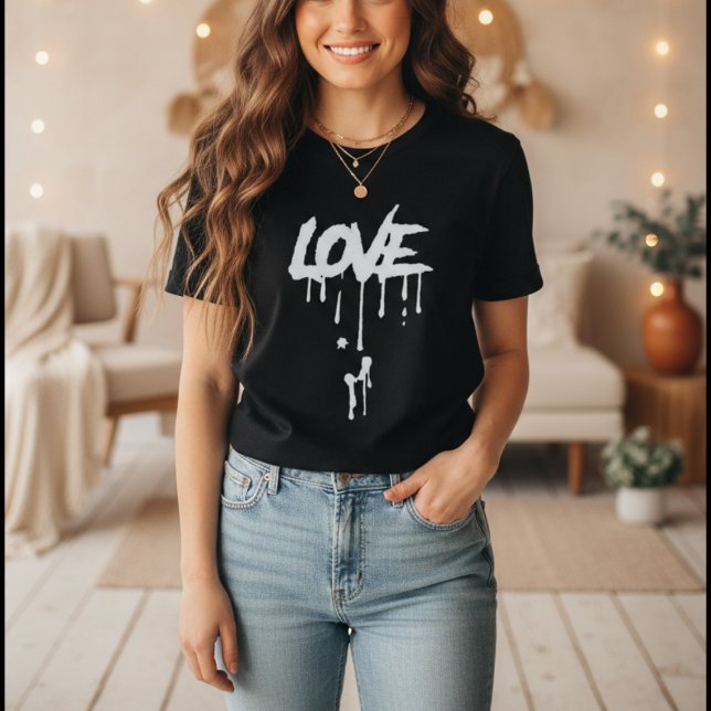 Camiseta LOVE Drip Minimalist Graphic (LOVE Drip TMinimalist Graphic T-Shirt)