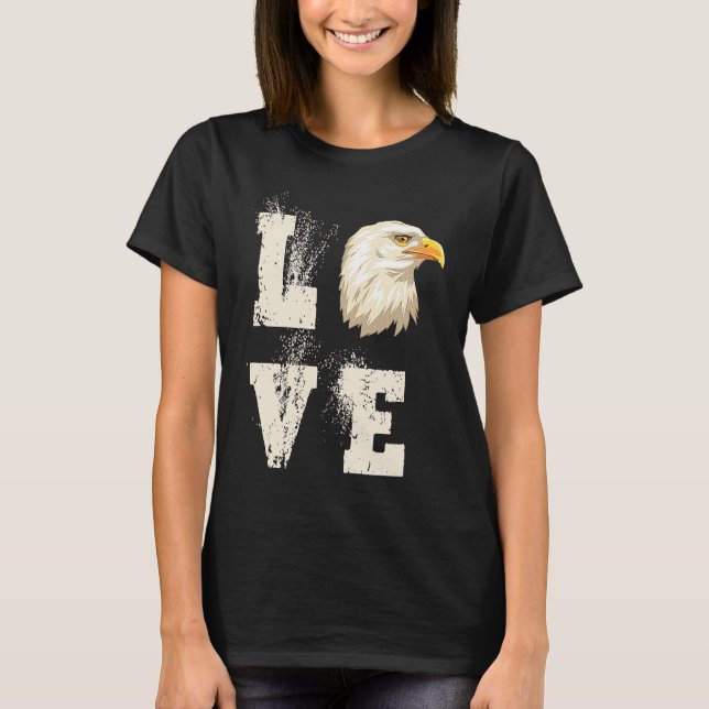 Camiseta Love Eagles Bald US Eagle Bird (Frente)