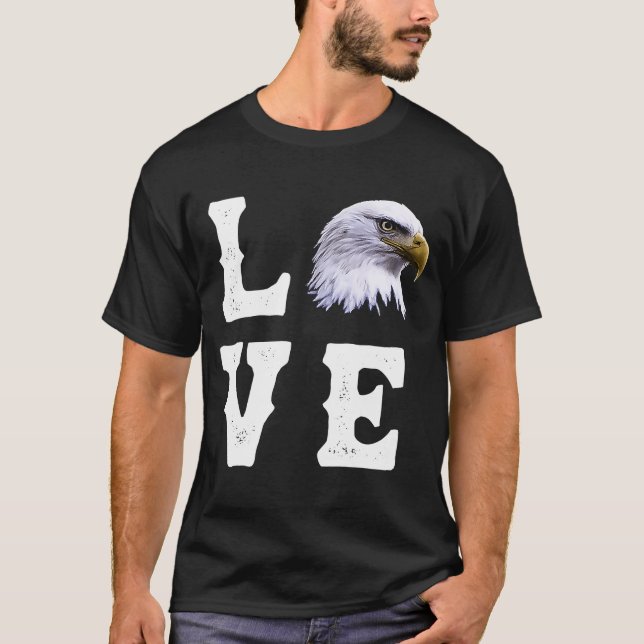 Camiseta Love Eagles Bald US Eagle Bird 1 (Frente)