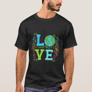 Camiseta Love Earth Salve O Planeta Vintage Floral Earth Da