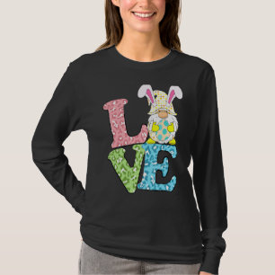 Camiseta Love Easter Bunny Egg Gnomo