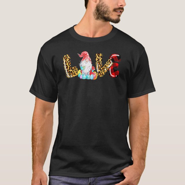 Camiseta Love Easter Bunny Egg Gnomo (Frente)