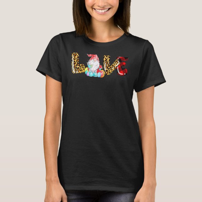 Camiseta Love Easter Bunny Egg Gnomo (Frente)