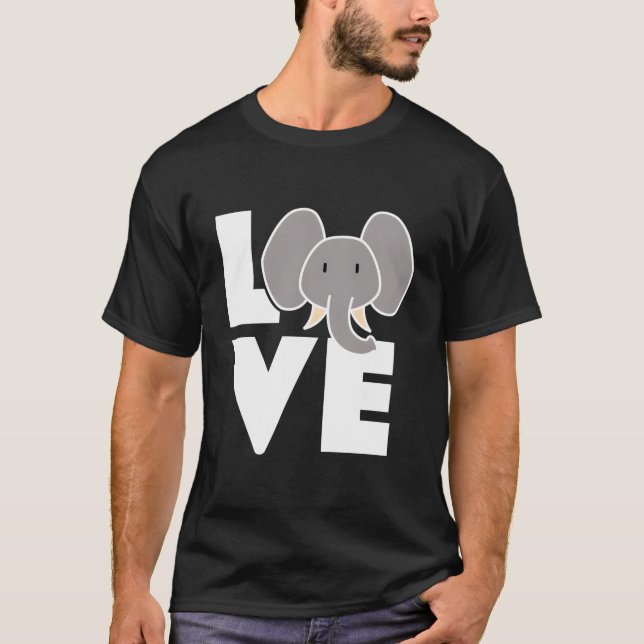 Camiseta Love Elephants Elephant Elephant (Frente)