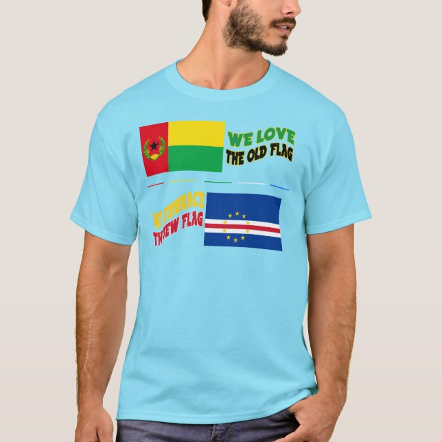 Camiseta Love Embrace Cabo Verde Flags T-Shirt (Frente)