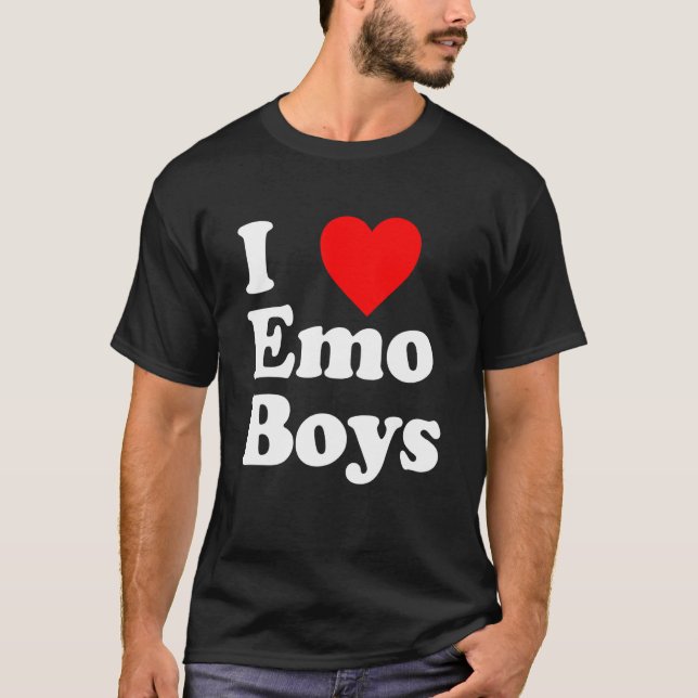 Camiseta Love Emo Boys Heart Trendy Egirl Eboy GF Aesthetic (Frente)