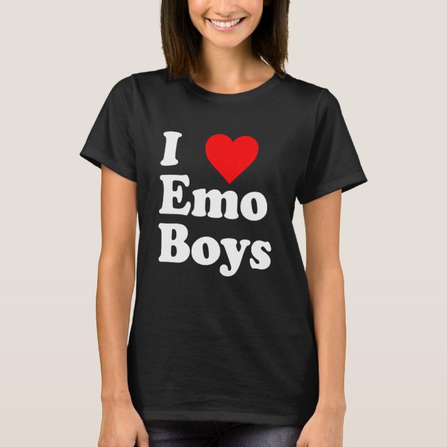 Camiseta Love Emo Boys Heart Trendy Egirl Eboy GF Aesthetic (Frente)