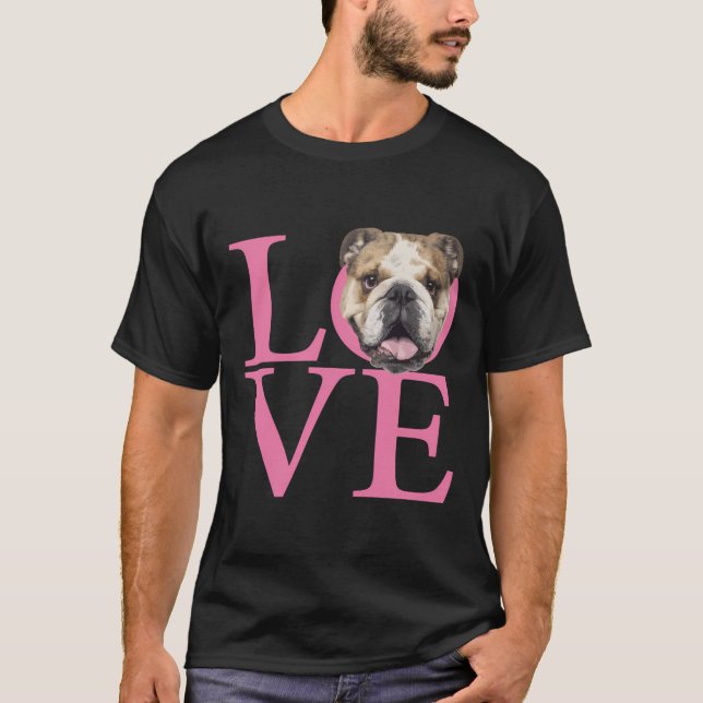 Camiseta Love English Buldogue (Frente)