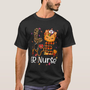 Camiseta Love Er Nurse Unicorn Pumpkin Leopard Nursing Hall