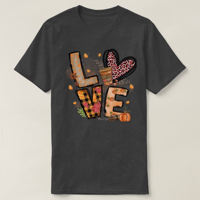 Camiseta Love Fall Cozy Autumn (Frente do Design)
