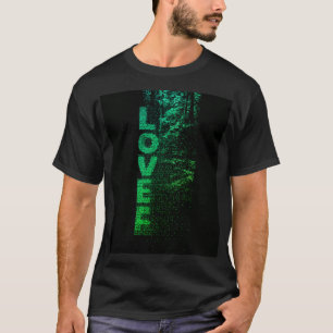 Camiseta LOVE Floresta Desvanecendo – Tipografia Verde Vert