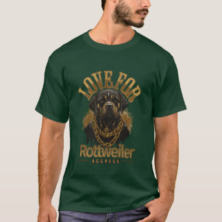 Camiseta Love for Rottweiler girl