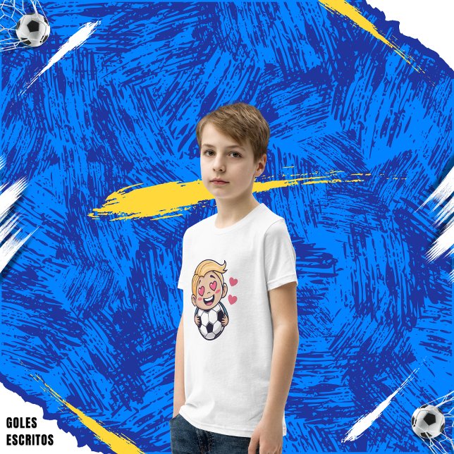 Camiseta Love for soccer kawaii anime design (Criador carregado)