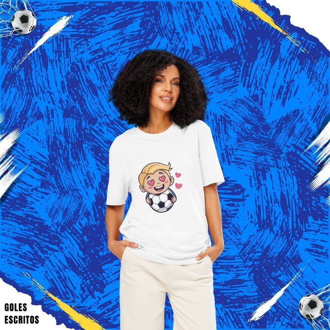Camiseta Love for soccer kawaii anime design (Criador carregado)