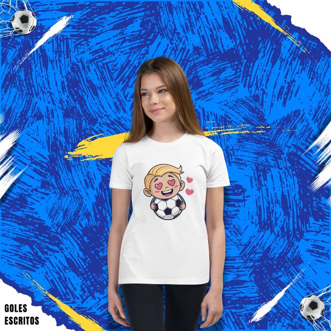 Camiseta Love for soccer kawaii anime design (Criador carregado)
