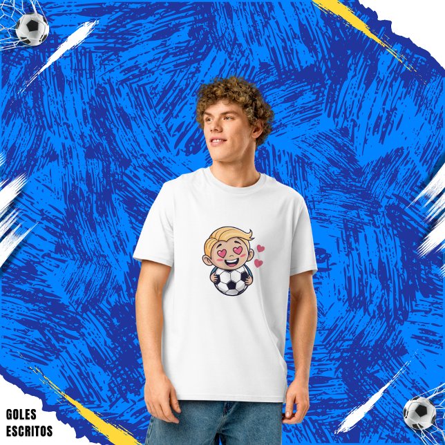 Camiseta Love for soccer kawaii anime design (Criador carregado)