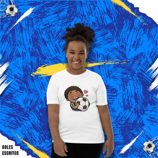 Camiseta Love for soccer kawaii anime design