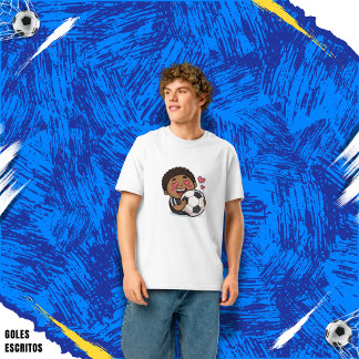 Camiseta Love for soccer kawaii anime design