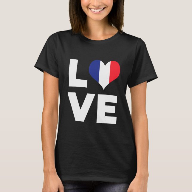 Camiseta Love France Flag (Frente)
