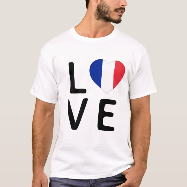 Camiseta Love - France Flag (Frente)