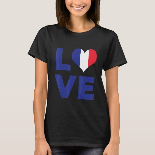 Camiseta Love France Flag (Frente)