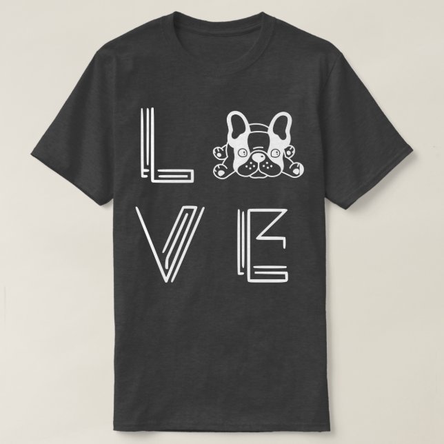 Camiseta Love French Buldog (Frente do Design)