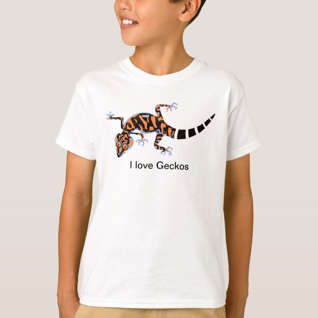 Camiseta Love GECKOS - Amante de os animais - Vida selvagem (Frente)