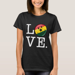 Camiseta Love Ghana Smiling Ghanian Flag