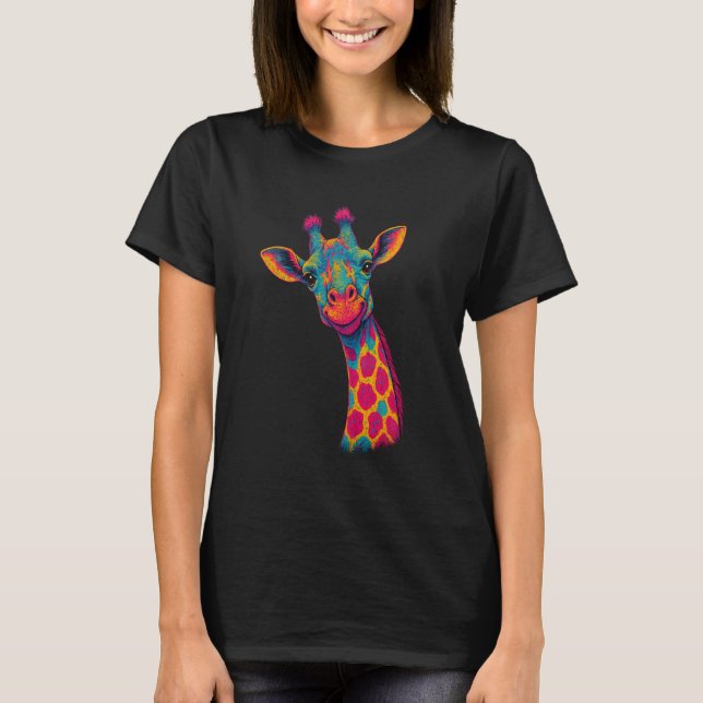 Camiseta Love Giraffe Women Wildlife Giraffe Lovers Tee for (Frente)