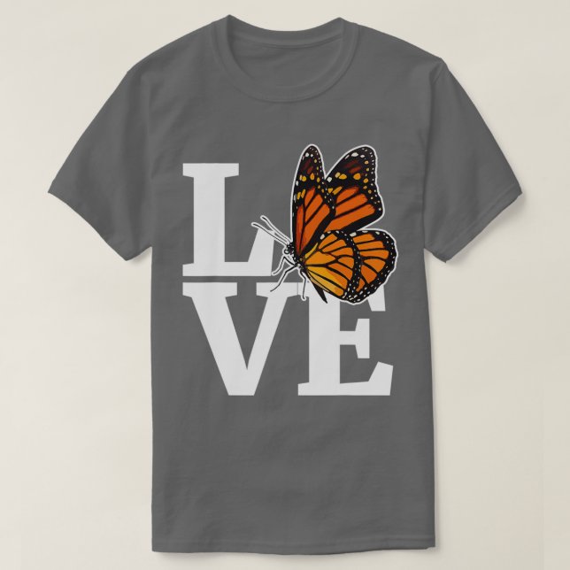 Camiseta LOVE Girls Monarch Butterfly Shirt Milkweed Butter (Frente do Design)