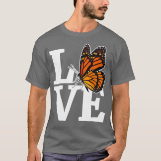 Camiseta LOVE Girls Monarch Butterfly Shirt Milkweed Butter