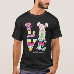 Camiseta Love Gnome Bunny Delivery Ob Day Labor Nurs