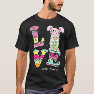 Camiseta Love Gnome Bunny Delivery Ob Day Labor Nurs