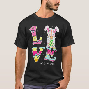 Camiseta Love Gnome Bunny Delivery Ob Day Labor Nurs