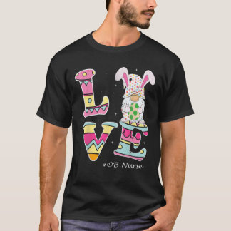 Camiseta Love Gnome Bunny Delivery OB Páscoa Day Labor Nurs