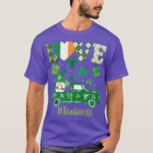 Camiseta Love Gnome Teacher Squad Dia de São Patrício Shamr