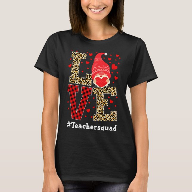 Camiseta Love Gnome Teacher Squad Valentines Day Teacher St (Frente)