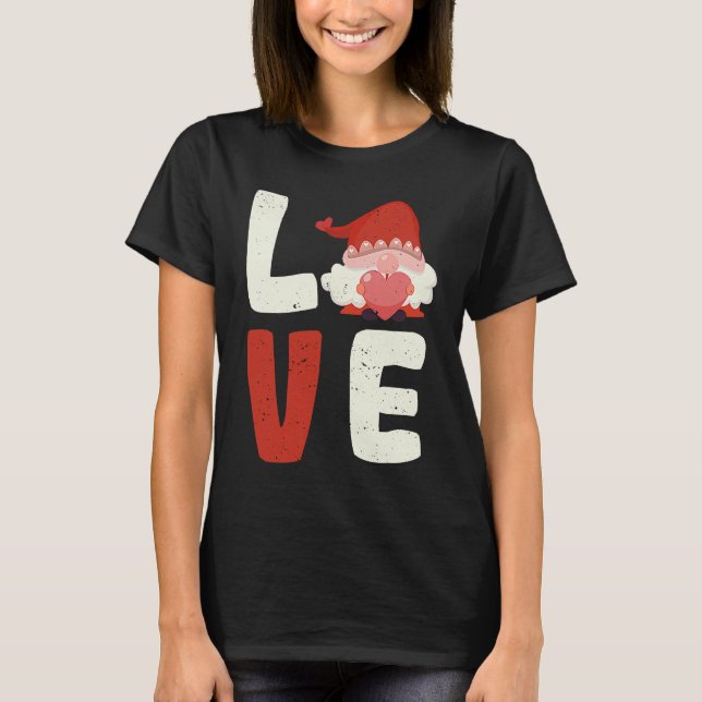 Camiseta Love Gnome Valentine's Day  V Day Gnomes  Couples (Frente)