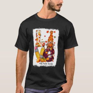 Camiseta Love Gnomo 5 Teacher Autumn Fall Obrigado