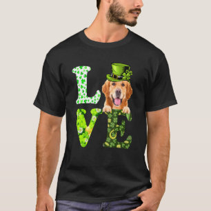 Camiseta Love Golden Retriever St Patrick's Day Shamrock Ir
