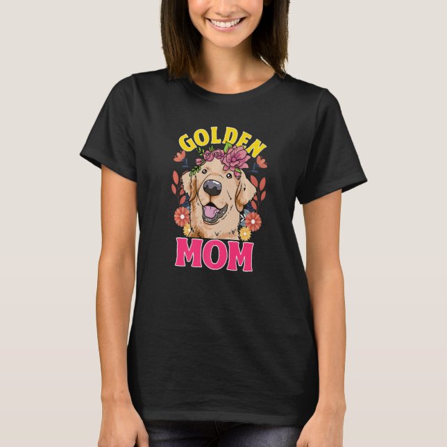 Camiseta Love Golden Retrievers Golden Mom   (Frente)