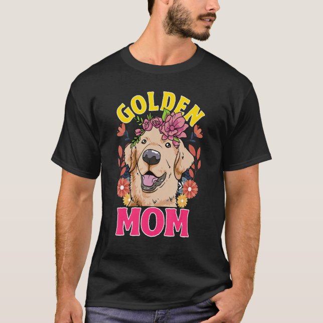 Camiseta Love Golden Retrievers Golden Mom (Frente)