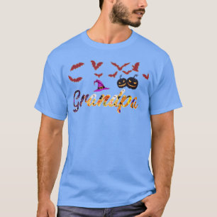 Camiseta Love Grandpa Pumpkin Witch Halloween T-Shirt