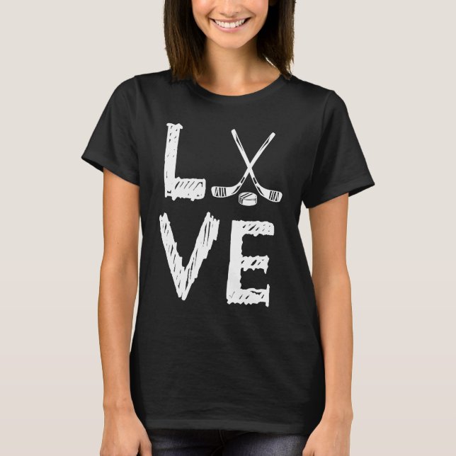 Camiseta Love Graphic Hockey Player Field Hockey Hockey Sti (Frente)