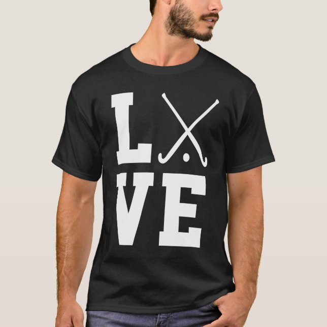 Camiseta Love Graphic Hockey Player Field Hockey Hockey Sti (Frente)